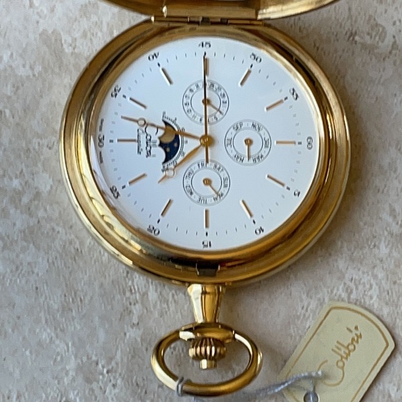 Colibri Accessories Colibri Pocket Watch Battery Gold Tone Dateday
